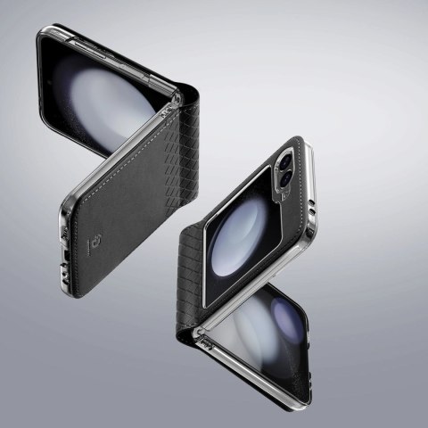 Etui Dux Ducis Bril skórzane na Samsung Galaxy Z Flip 6 - czarne Etui Dux Ducis Bril skórzane na Samsung Galaxy Z Flip 6 - czarne