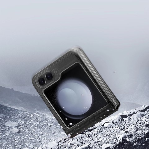 Etui Dux Ducis Bril skórzane na Samsung Galaxy Z Flip 6 - czarne Etui Dux Ducis Bril skórzane na Samsung Galaxy Z Flip 6 - czarne