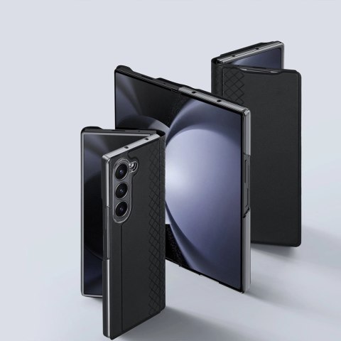Etui Dux Ducis Brill skórzane na Samsung Galaxy Z Fold 6 z klapką i kieszonką na kartę - czarne Etui Dux Ducis Brill skórzane na Samsung Galaxy Z Fold 6 z klapką i kieszonką na kartę - czarne
