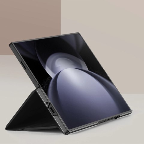 Etui Dux Ducis Brill skórzane na Samsung Galaxy Z Fold 6 z klapką i kieszonką na kartę - czarne Etui Dux Ducis Brill skórzane na Samsung Galaxy Z Fold 6 z klapką i kieszonką na kartę - czarne