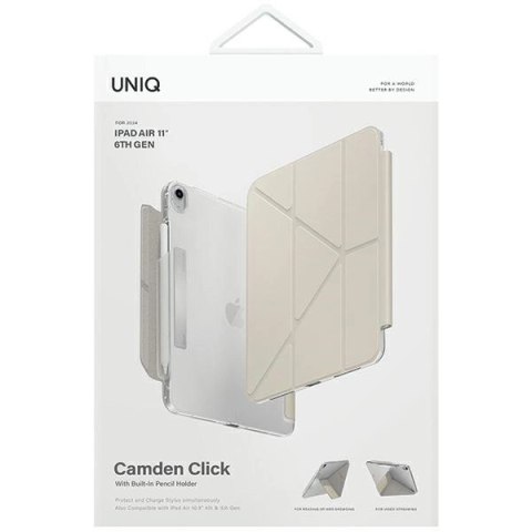 Etui UNIQ Camden Click na iPad Air 11" 2024 - beżowe Etui UNIQ Camden Click na iPad Air 11" 2024 - beżowe