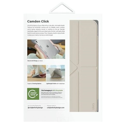 Etui UNIQ Camden Click na iPad Air 11" 2024 - beżowe Etui UNIQ Camden Click na iPad Air 11" 2024 - beżowe