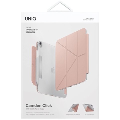 Etui UNIQ Camden Click na iPad Air 11" 2024 - różowe Etui UNIQ Camden Click na iPad Air 11" 2024 - różowe