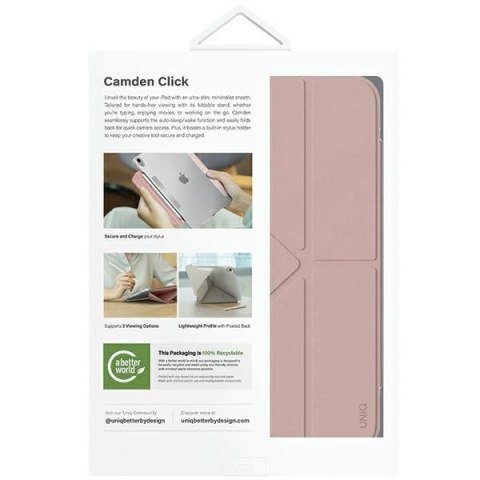 Etui UNIQ Camden Click na iPad Air 11" 2024 - różowe Etui UNIQ Camden Click na iPad Air 11" 2024 - różowe