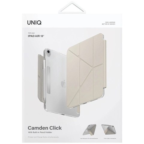 Etui UNIQ Camden Click na iPad Air 13" 2024 - beżowe Etui UNIQ Camden Click na iPad Air 13" 2024 - beżowe