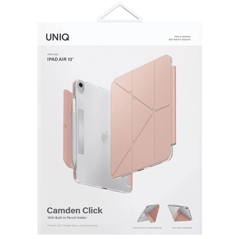 Etui UNIQ Camden Click na iPad Air 13" 2024 - różowe Etui UNIQ Camden Click na iPad Air 13" 2024 - różowe