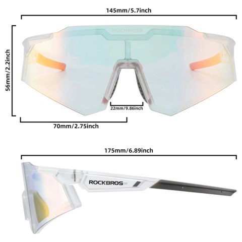 Okulary rowerowe Rockbros SP291 fotochromowe UV400 - białe Okulary rowerowe Rockbros SP291 fotochromowe UV400 - białe