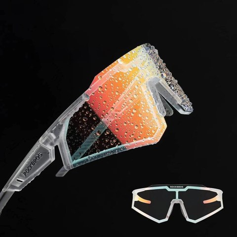 Okulary rowerowe Rockbros SP291 fotochromowe UV400 - białe Okulary rowerowe Rockbros SP291 fotochromowe UV400 - białe