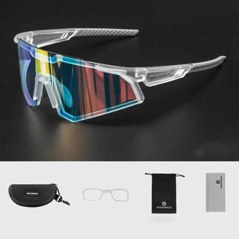 Okulary rowerowe Rockbros SP291 fotochromowe UV400 - białe Okulary rowerowe Rockbros SP291 fotochromowe UV400 - białe