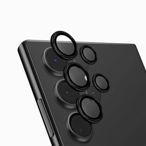 Szkło UNIQ Optix Aluminium Camera Lens Protector na obiektyw aparatu Samsung Galaxy S24 Ultra z aplikatorem - czarne Szkło UNIQ Optix Aluminium Camera Lens Protector na obiektyw aparatu Samsung Galaxy S24 Ultra z aplikatorem - czarne