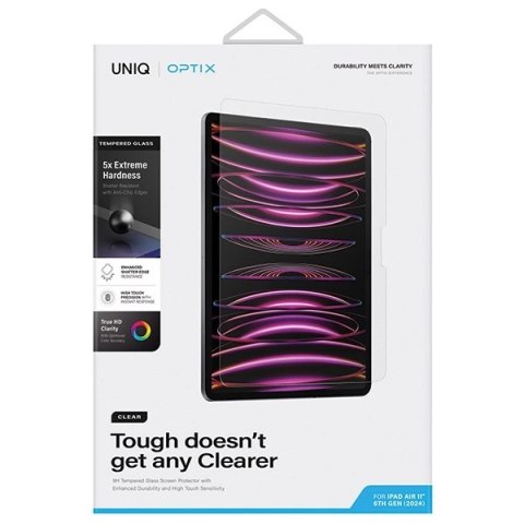 Szkło hartowane UNIQ Optix Clear z aplikatorem na iPad Air 11" 2024 Szkło hartowane UNIQ Optix Clear z aplikatorem na iPad Air 11" 2024