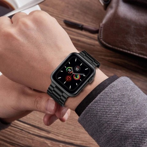 Bransoleta Tech-Protect Stainless na Apple Watch 4 / 5 / 6 / 7 / 8 / 9 / SE / Ultra 1 / 2 (42/44/45/49 mm) - czarna Bransoleta Tech-Protect Stainless na Apple Watch 4 / 5 / 6 / 7 / 8 / 9 / SE / Ultra 1 / 2 (42/44/45/49 mm) - czarna