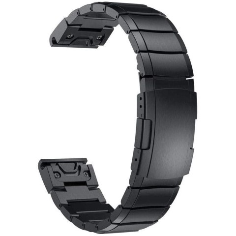 Bransoleta Tech-Protect SteelBand na Garmin Fenix 3 / 5X / 3HR / 5X Plus / 6X / 6X Pro / 7X - czarna Bransoleta Tech-Protect SteelBand na Garmin Fenix 3 / 5X / 3HR / 5X Plus / 6X / 6X Pro / 7X - czarna