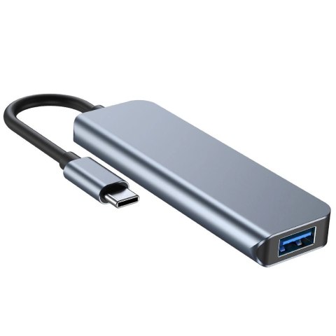 HUB Tech-Protect V1 4w1 USB-C - 3x USB-A 2.0 / USB-A 3.0 - szary HUB Tech-Protect V1 4w1 USB-C - 3x USB-A 2.0 / USB-A 3.0 - szary