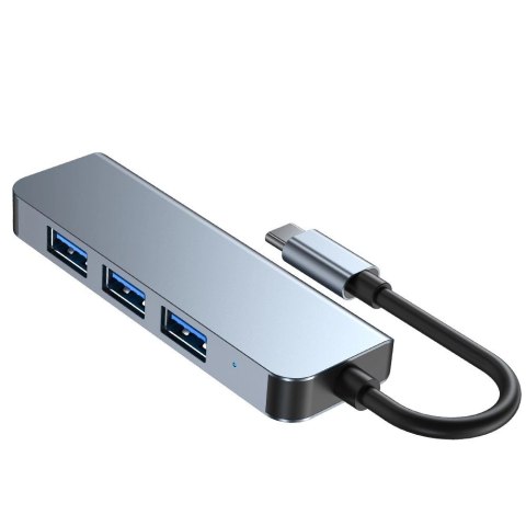 HUB Tech-Protect V1 4w1 USB-C - 3x USB-A 2.0 / USB-A 3.0 - szary HUB Tech-Protect V1 4w1 USB-C - 3x USB-A 2.0 / USB-A 3.0 - szary