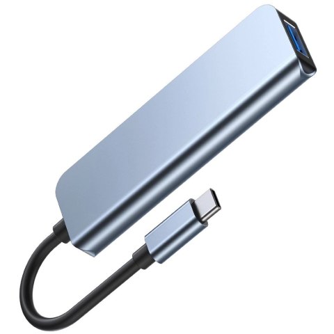 HUB Tech-Protect V1 4w1 USB-C - 3x USB-A 2.0 / USB-A 3.0 - szary HUB Tech-Protect V1 4w1 USB-C - 3x USB-A 2.0 / USB-A 3.0 - szary