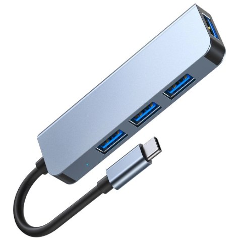 HUB Tech-Protect V1 4w1 USB-C - 3x USB-A 2.0 / USB-A 3.0 - szary HUB Tech-Protect V1 4w1 USB-C - 3x USB-A 2.0 / USB-A 3.0 - szary