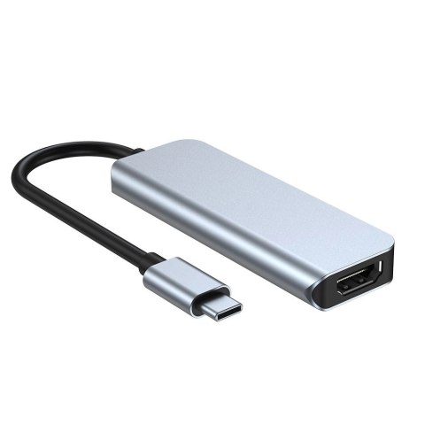 HUB Tech-Protect V2 4w1 USB-C - USB-A 3.0 / USB-A 2.0 / USB-C / HDMI - szary HUB Tech-Protect V2 4w1 USB-C - USB-A 3.0 / USB-A 2.0 / USB-C / HDMI - szary