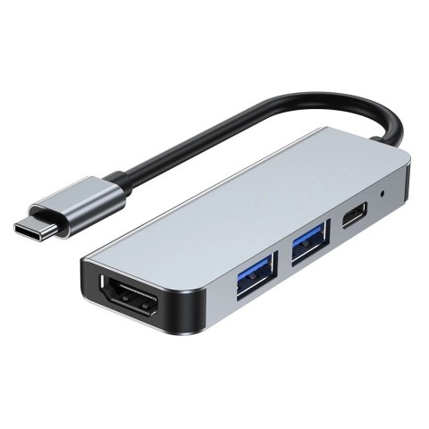HUB Tech-Protect V2 4w1 USB-C - USB-A 3.0 / USB-A 2.0 / USB-C / HDMI - szary HUB Tech-Protect V2 4w1 USB-C - USB-A 3.0 / USB-A 2.0 / USB-C / HDMI - szary