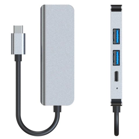HUB Tech-Protect V2 4w1 USB-C - USB-A 3.0 / USB-A 2.0 / USB-C / HDMI - szary HUB Tech-Protect V2 4w1 USB-C - USB-A 3.0 / USB-A 2.0 / USB-C / HDMI - szary