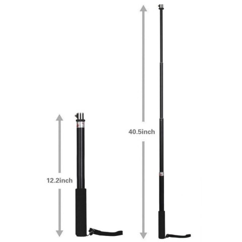 Monopad Tech-Protect na GoPro Hero z selfie stickiem do 92cm - czarny Monopad Tech-Protect na GoPro Hero z selfie stickiem do 92cm - czarny