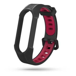 Pasek Tech-Protect Armour na Xiaomi Mi Smart Band 5 / 6 / 6 NFC - czarno-czerwony
