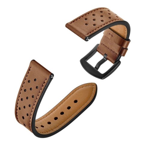 Pasek Tech-Protect Leather na Samsung Galaxy Watch 4 / 5 / 5 Pro / 6 / 7 / FE - brązowy