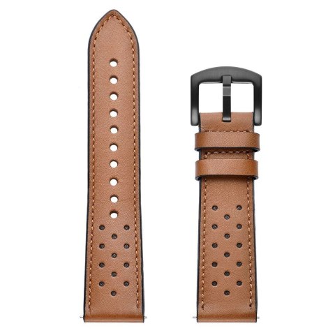 Pasek Tech-Protect Leather na Samsung Galaxy Watch 4 / 5 / 5 Pro / 6 / 7 / FE - brązowy