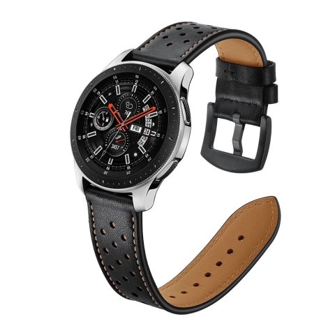 Pasek Tech-Protect Leather na Samsung Galaxy Watch 46mm - czarny