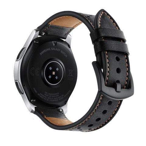 Pasek Tech-Protect Leather na Samsung Galaxy Watch 46mm - czarny
