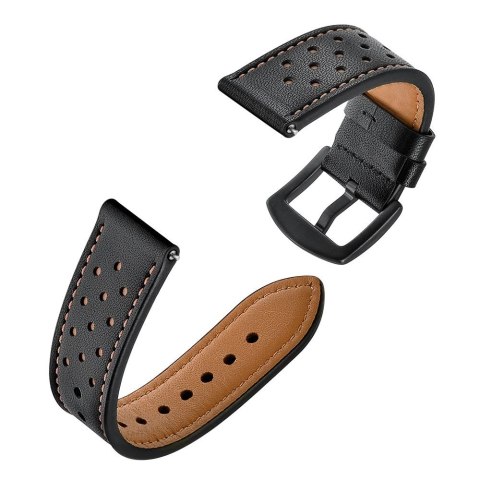 Pasek Tech-Protect Leather na Samsung Galaxy Watch 46mm - czarny