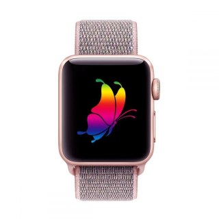 Pasek Tech-Protect Nylon na Apple Watch 4 / 5 / 6 / 7 / 8 / 9 / SE (38/40/41 mm) - różowy