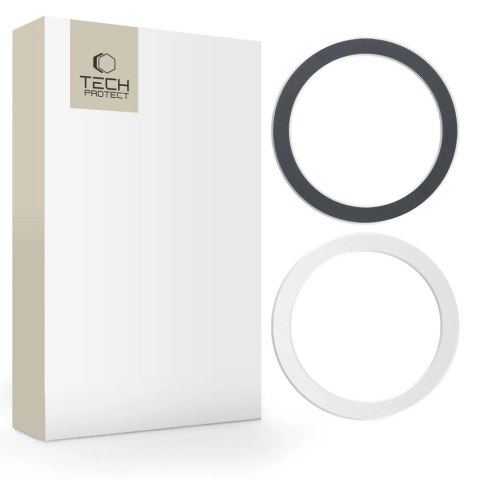 Pierścień magnetyczny Tech-Protect MagMat MagSafe uniwersalny - czarny / srebrny (2 szt.) Pierścień magnetyczny Tech-Protect MagMat MagSafe uniwersalny - czarny / srebrny (2 szt.)