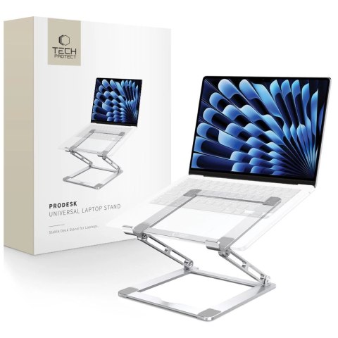 Podstawka Tech-Protect ULS400 uniwersalna rozkładana na laptop do 17" - srebrna Podstawka Tech-Protect ULS400 uniwersalna rozkładana na laptop do 17" - srebrna