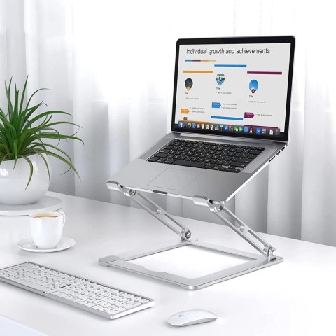 Podstawka Tech-Protect ULS400 uniwersalna rozkładana na laptop do 17" - srebrna Podstawka Tech-Protect ULS400 uniwersalna rozkładana na laptop do 17" - srebrna