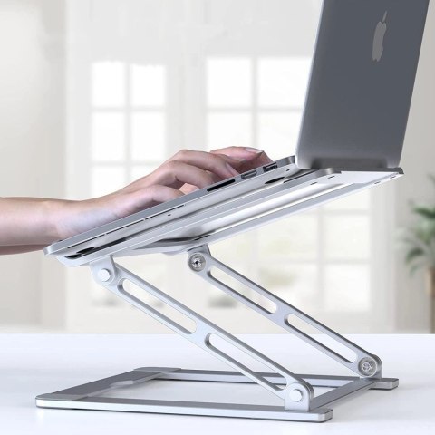 Podstawka Tech-Protect ULS400 uniwersalna rozkładana na laptop do 17" - srebrna Podstawka Tech-Protect ULS400 uniwersalna rozkładana na laptop do 17" - srebrna