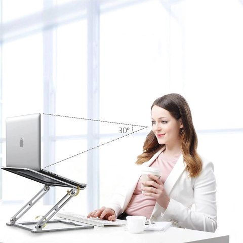 Podstawka Tech-Protect ULS400 uniwersalna rozkładana na laptop do 17" - srebrna Podstawka Tech-Protect ULS400 uniwersalna rozkładana na laptop do 17" - srebrna