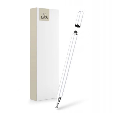 Rysik Tech-Protect Charm Stylus - biało-srebrny