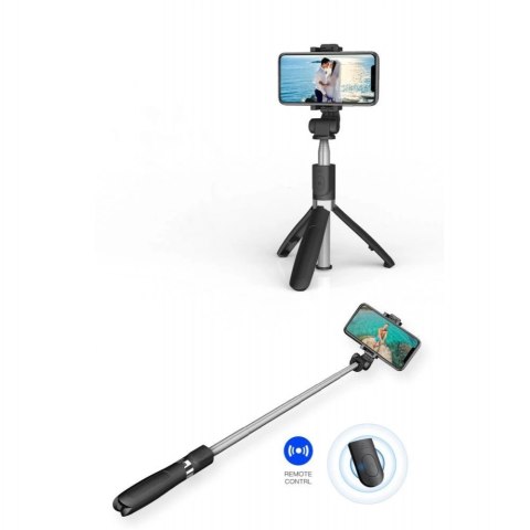 Selfie stick Tech-Protect L01S Bluetooth z tripodem do 70cm - czarny Selfie stick Tech-Protect L01S Bluetooth z tripodem do 70cm - czarny