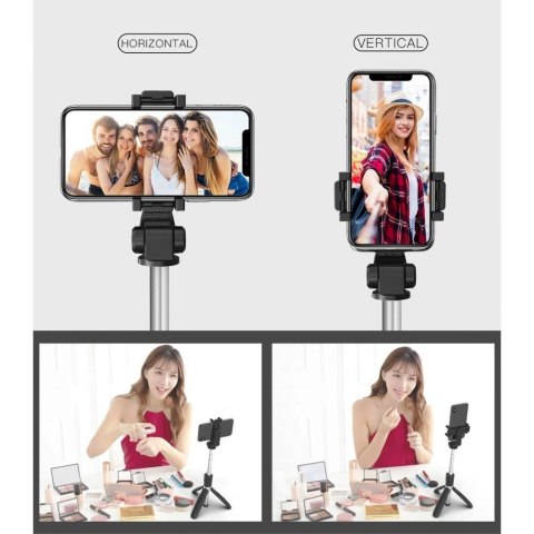Selfie stick Tech-Protect L01S Bluetooth z tripodem do 70cm - czarny Selfie stick Tech-Protect L01S Bluetooth z tripodem do 70cm - czarny