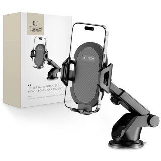Uchwyt Tech-Protect V1 samochodowy na telefon na szybę / kokpit - czarny