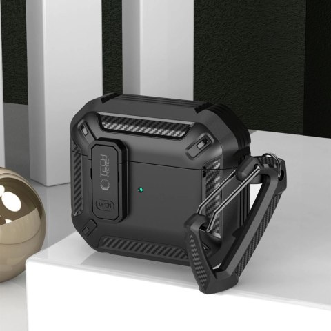 Etui Tech-Protect X-Carbo na AirPods Pro 1 / 2 - czarne