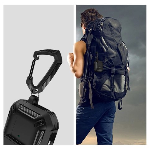 Etui Tech-Protect X-Carbo na AirPods Pro 1 / 2 - czarne