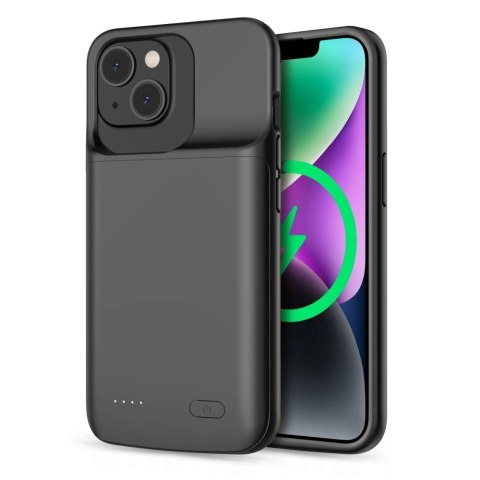 Etui Tech-Protect PowerCase na iPhone 14 / 14 Pro z powerbankiem 4800mAh - czarne Etui Tech-Protect PowerCase na iPhone 14 / 14 Pro z powerbankiem 4800mAh - czarne