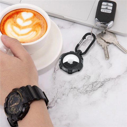Etui Tech-Protect TPUCarbon na Apple AirTag - czarne