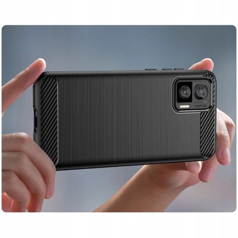 Etui Tech-Protect TPUCarbon na Motorola Edge 30 Neo - czarne