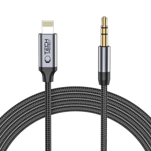 Kabel Tech-Protect UltraBoost audio Lightning / mini jack 3.5mm 1m - czarny Kabel Tech-Protect UltraBoost audio Lightning / mini jack 3.5mm 1m - czarny
