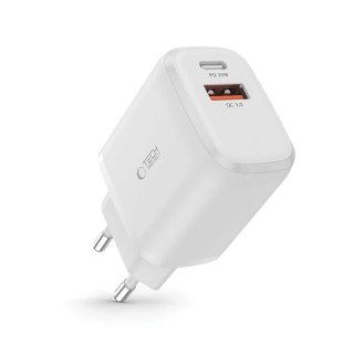 Ładowarka Tech-Protect C20W sieciowa USB-C PD 20W / USB-A QC 3.0 - biała