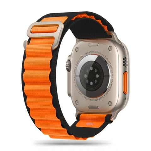 Pasek Tech-Protect Nylon Pro na Apple Watch 4 / 5 / 6 / 7 / 8 / 9 / SE / Ultra 1 / 2 (42/44/45/49 mm) - czarno-pomarańczowy