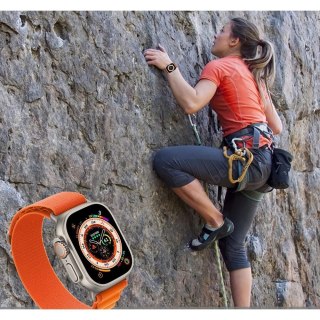 Pasek Tech-Protect Nylon Pro na Apple Watch 4 / 5 / 6 / 7 / 8 / 9 / SE / Ultra 1 / 2 (42/44/45/49 mm) - czarno-pomarańczowy